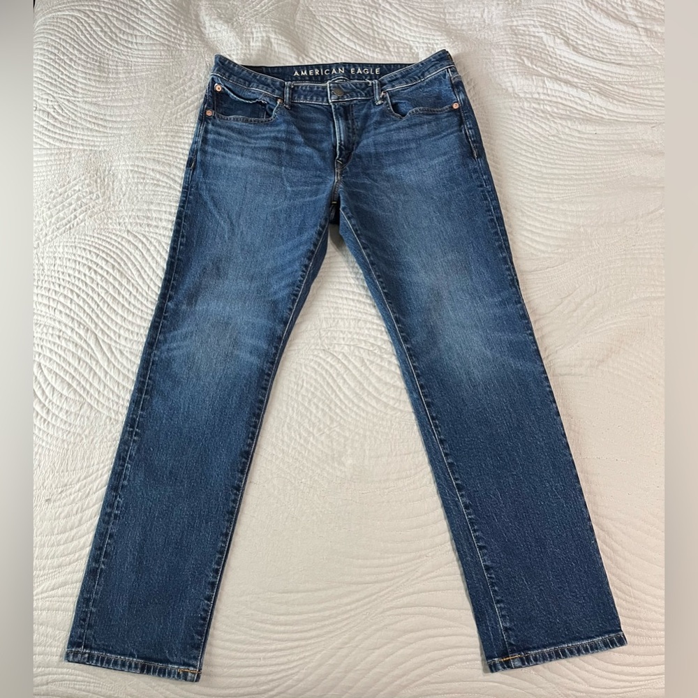 American Eagle Outfitters AirFlex+ Slim Fit Denim Jeans Mens 34x30 Dark Wash